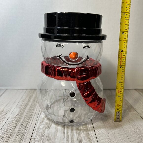 Bath & Body Works Christmas Snowman Pedestal Candle Holder 7'' Holiday Decor - Picture 4 of 5